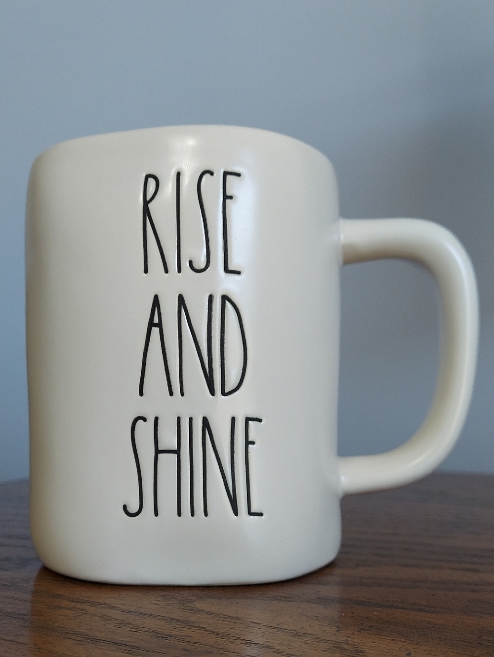 * Rae Dunn Artisan Collection Ivory Tea Coffee Mug, Rise & Shine and a Bird, NEW